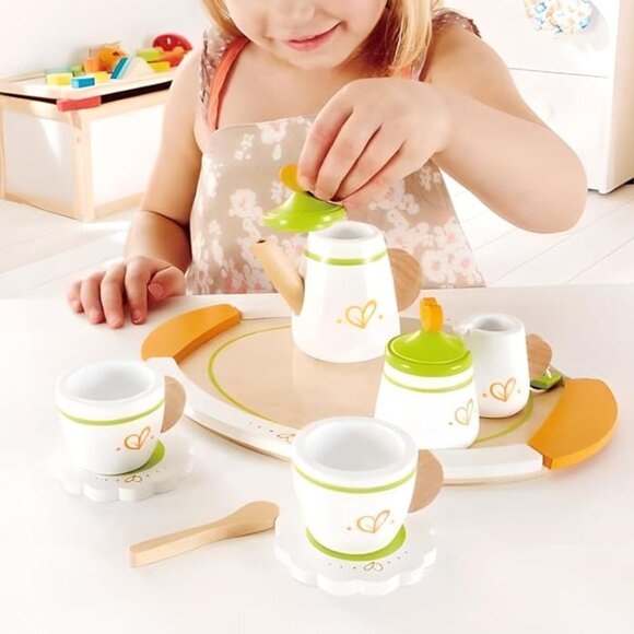 New in Box Hape Wooden Play Tea Set for Two Kitchen toy🍵 3+ - Picture 11 of 11